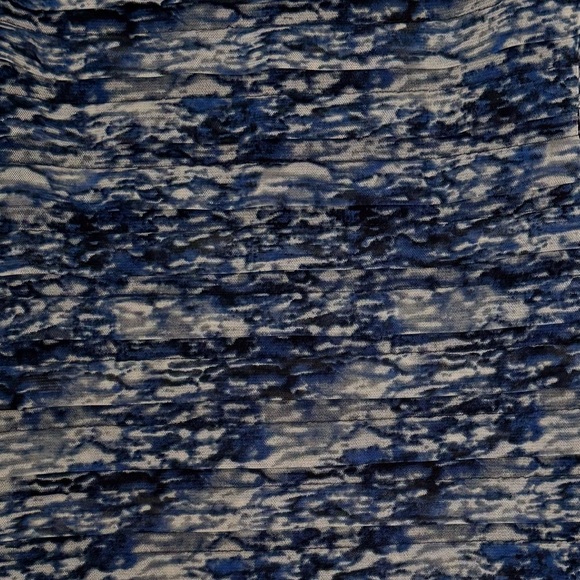 Adrianna Papell Blue and Cream Textured Midi Dress - Picture 4 of 4